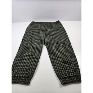 Adidas Ivy Park Pants Womens 3XL Green Houndstooth Joggers Sweatpants HC6002